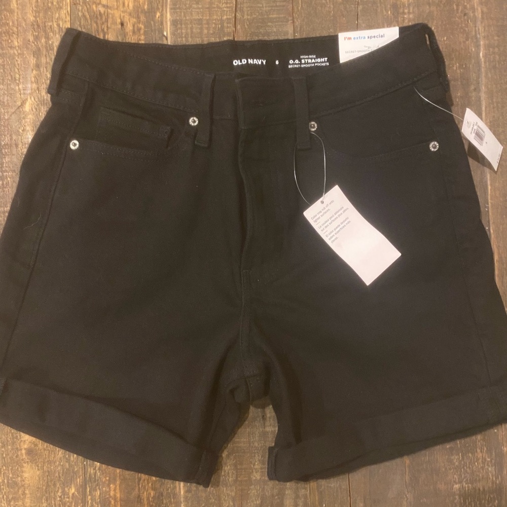 Old navy, black jean shorts